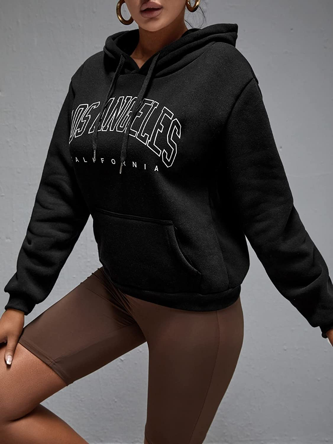 SOLY HUX Women'S Casual Long Sleeve Drawstring Hoodie Pocket Front Sweatshirt Apparel & Accessories > Clothing > Activewear Kylie Max   