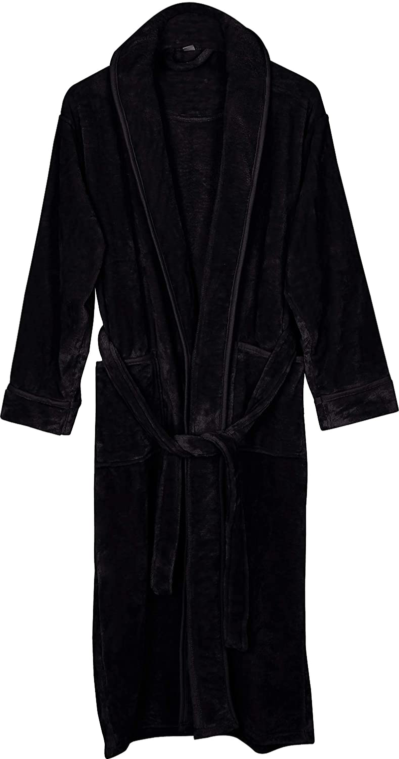 NY Threads Womens Fleece Bathrobe - Shawl Collar Soft Plush Spa Robe Apparel & Accessories > Clothing > Sleepwear & Loungewear > Robes Kylie Max   