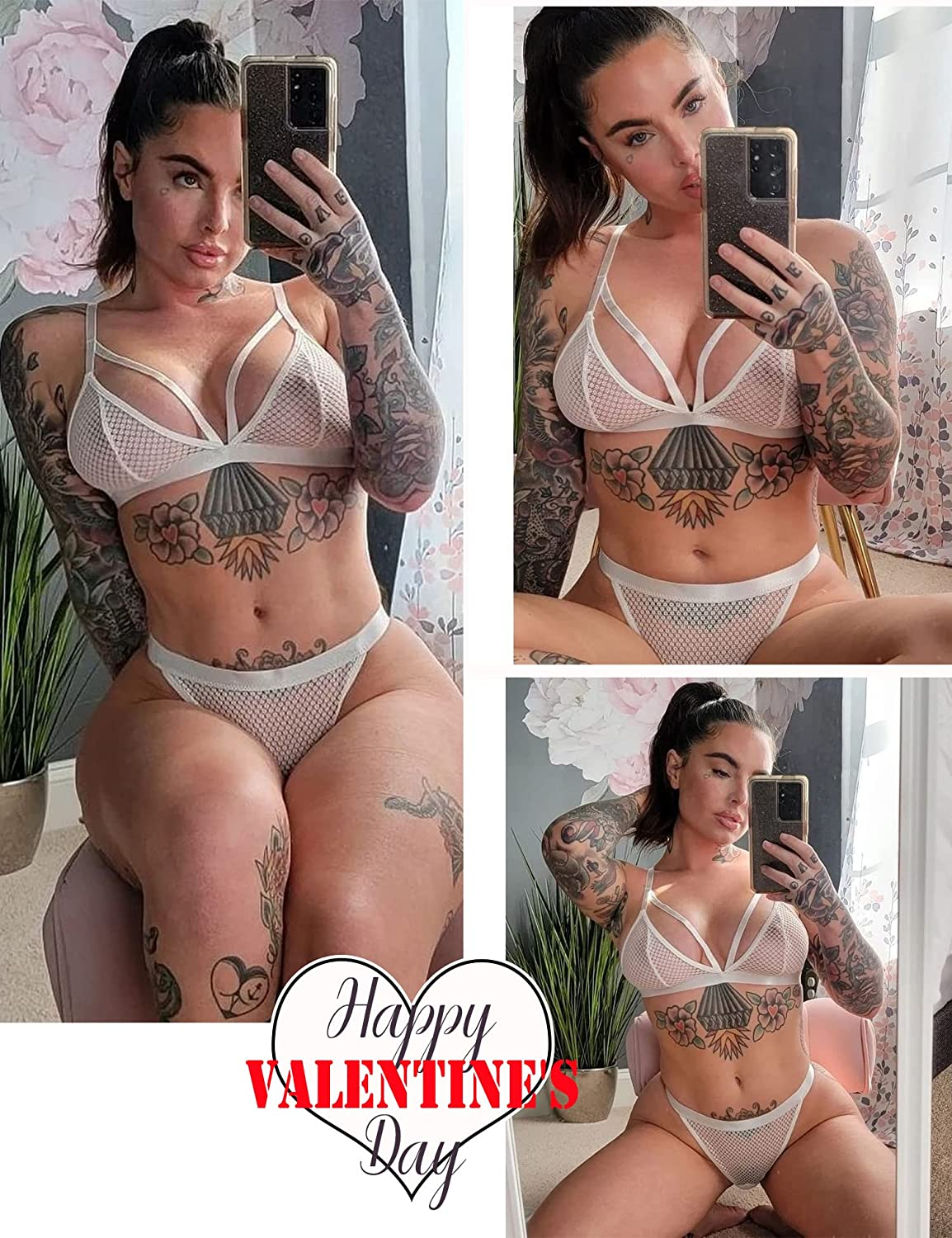 Avidlove Women Sexy Lingerie Set with Garter Belts and Leg Garter Mesh Bra and Panty Sets Lace Teddy Apparel & Accessories > Clothing > Underwear & Socks > Lingerie Avidlove   