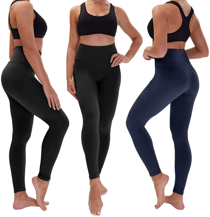 TNNZEET 3 Pack High Waisted Leggings for Women - Buttery Soft Workout Running Yoga Pants Apparel & Accessories > Clothing > Activewear TNNZEET   