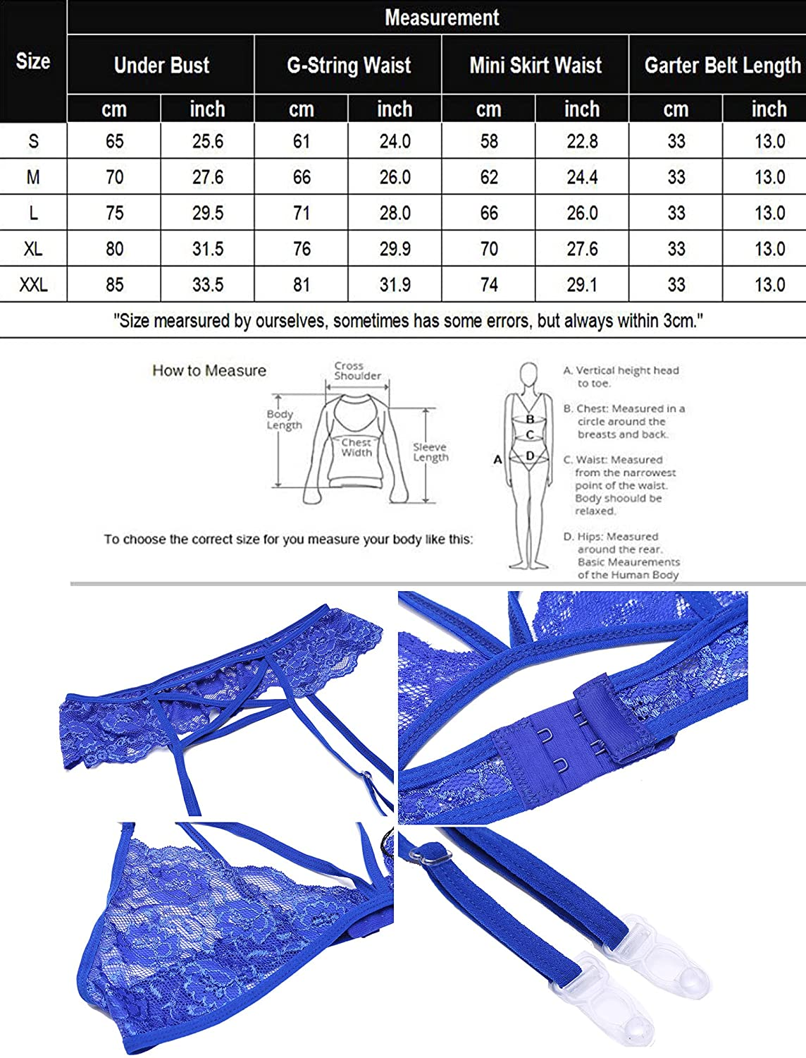 Avidlove Sexy Lingerie for Women Lingerie Set with Garter Belts Lace Teddy Babydoll Bodysuit Nightwear Outfit Apparel & Accessories > Clothing > Underwear & Socks > Lingerie Avidlove   
