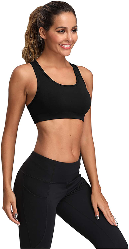 Oalka Women'S Racerback Sports Fitness Support Workout Running Bras Apparel & Accessories > Clothing > Underwear & Socks > Bras Kylie Max   