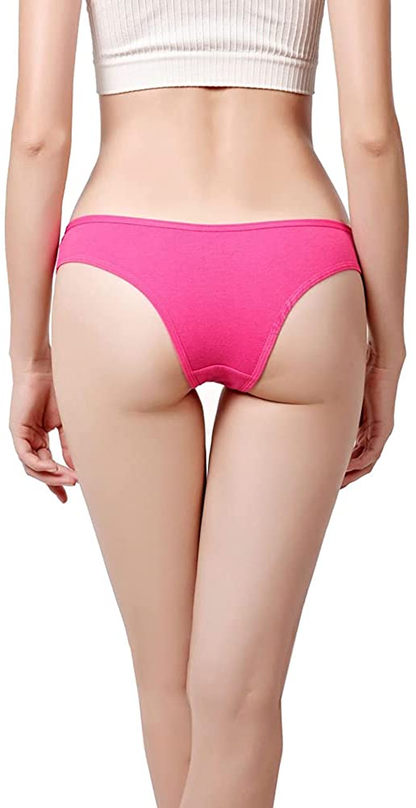 Nightaste Women'S 10-Pack Cotton Tanga Panties Half Back Coverage Bikini Briefs Underwear Apparel & Accessories > Clothing > Underwear & Socks > Underwear Nightaste   