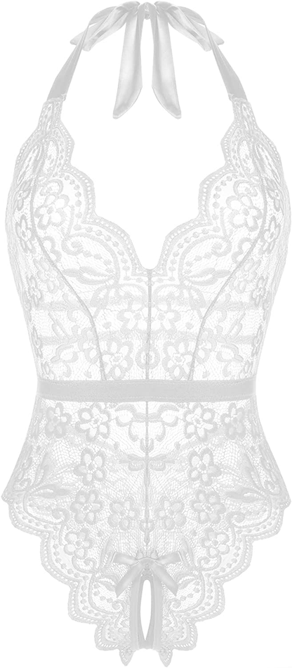 LOLLO VITA Women Lingerie Lace Bodysuit One Piece Babydoll Teddy Chemise Sleepwear Apparel & Accessories > Clothing > Underwear & Socks > Lingerie LOLLO VITA 2-white Large Wide 
