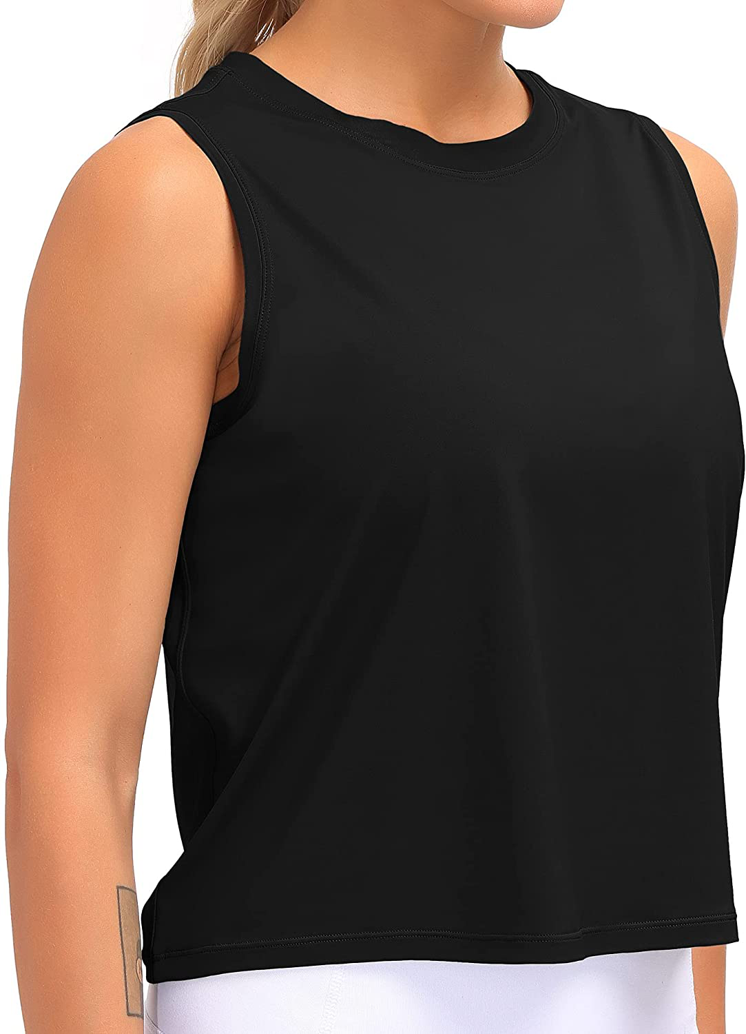 Dragon Fit Women Sleeveless Yoga Tops Workout Cool T-Shirt Running Short Tank Crop Tops Apparel & Accessories > Clothing > Activewear Kylie Max   