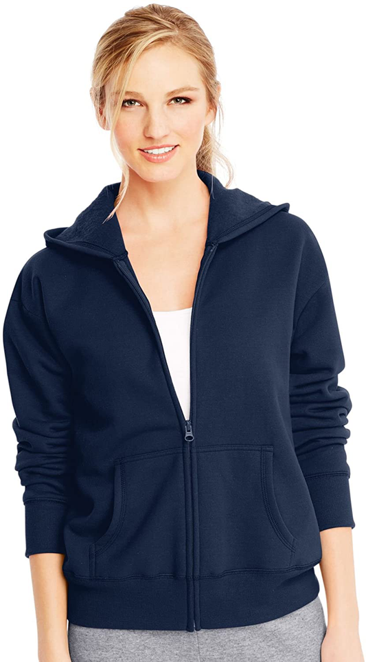 Hanes Women'S Ecosmart Full-Zip Hoodie Sweatshirt Apparel & Accessories > Clothing > Activewear Kylie Max   