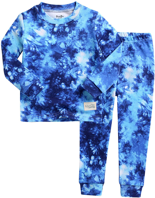 VAENAIT BABY 12M-12 Toddler Kids Boys Girls 100% Cotton Marbling Sung Fit Sleepwear Pajamas 2Pcs Pjs Set Apparel & Accessories > Clothing > Sleepwear & Loungewear > Pajamas Kylie Max   