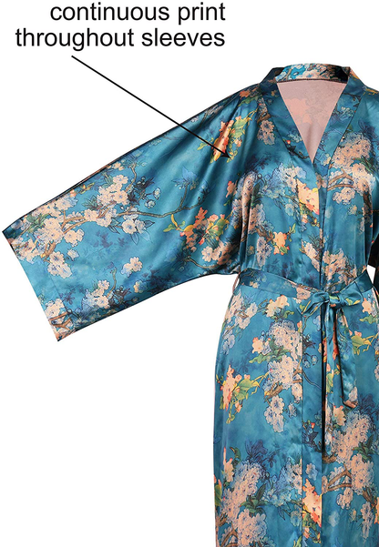 BABEYOND Long Print Kimono Robe Blouse Kimono Cover up Loose Cardigan Top Outwear Apparel & Accessories > Clothing > Sleepwear & Loungewear > Robes KYLIE MAX   