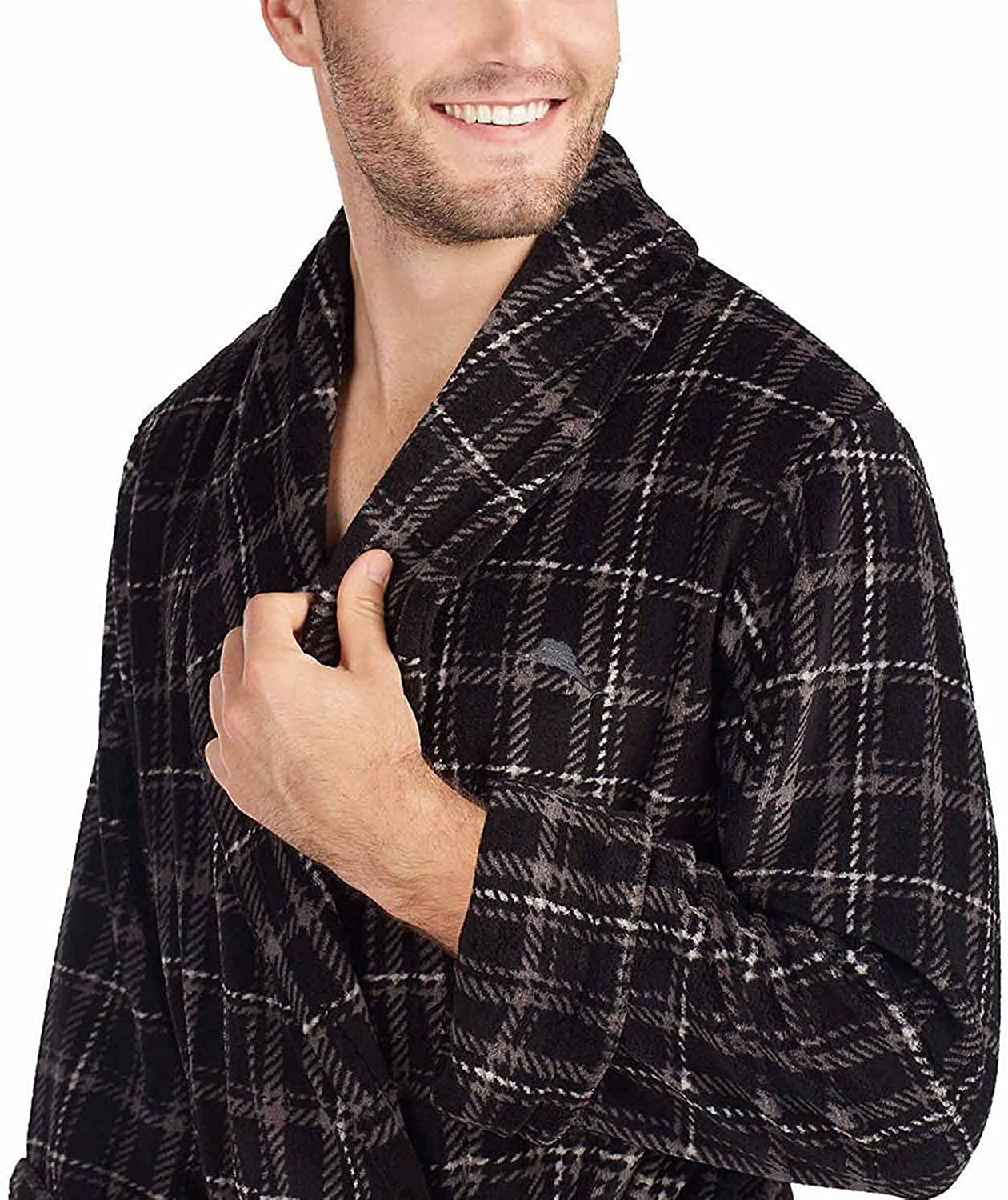 Tommy Bahama Men'S Soft Plush Robe Apparel & Accessories > Clothing > Sleepwear & Loungewear > Robes Kylie Max   
