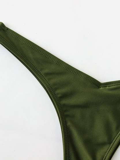 Verdusa Women'S Sexy Triangle Bathing Two Pieces Swimsuit Bikini Set Apparel & Accessories > Clothing > Underwear & Socks > Underwear Verdusa   