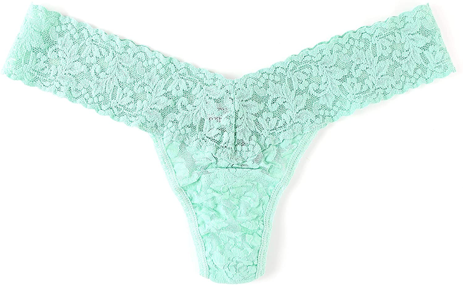 hanky panky, Signature Lace Low Rise Thong, One Size (2-12) Apparel & Accessories > Clothing > Underwear & Socks > Underwear hanky panky Mint Sprig Green One Size 