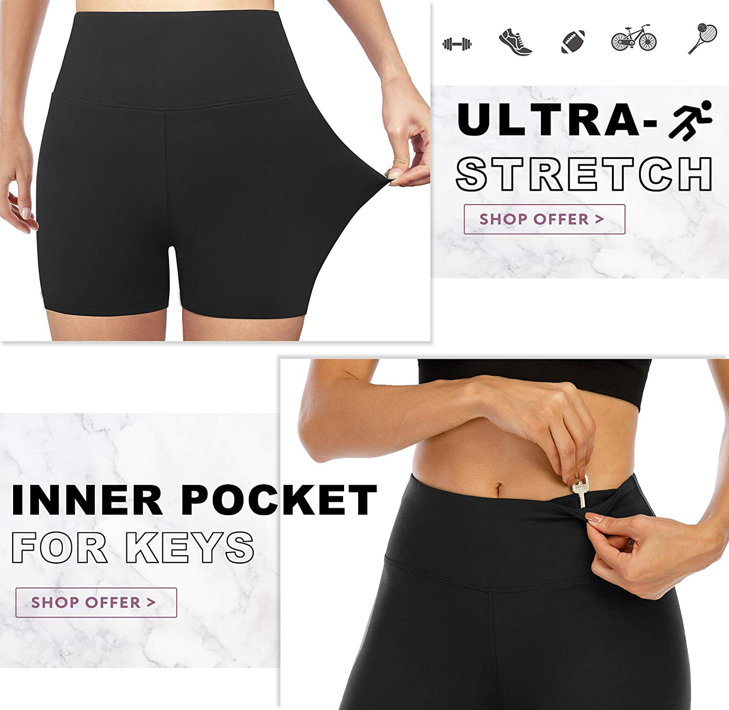 IUGA High Waisted Leggings for Women Workout Leggings with Inner Pocket Yoga Pants for Women Apparel & Accessories > Clothing > Activewear IUGA   