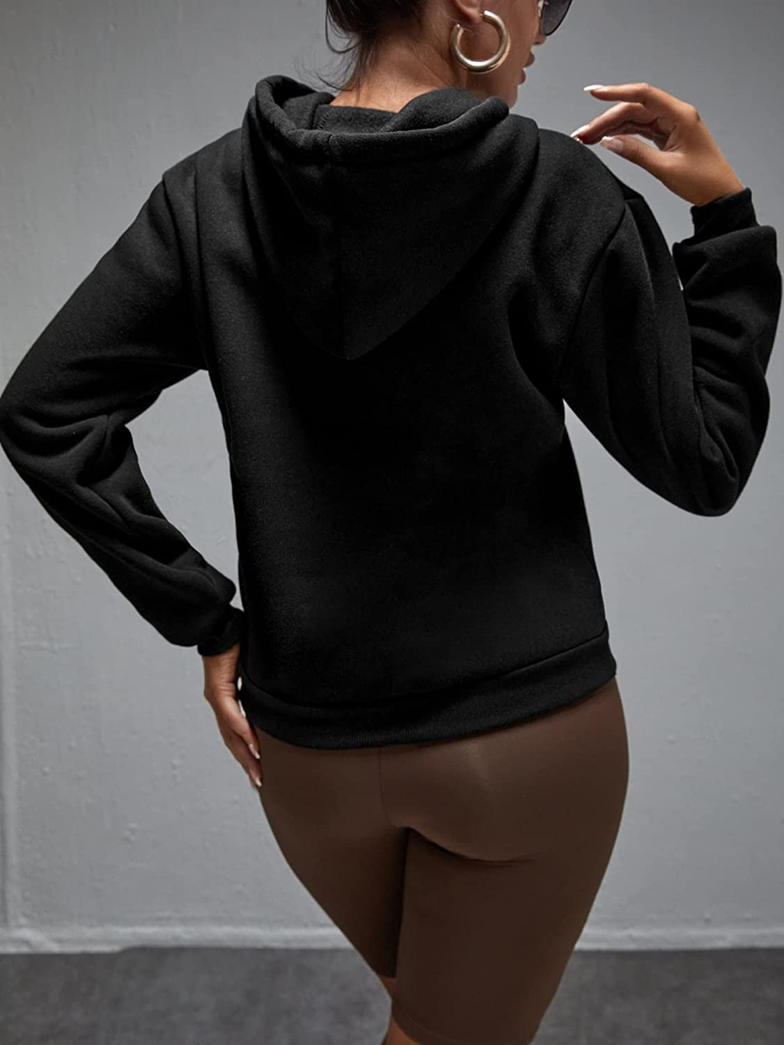 SOLY HUX Women'S Casual Long Sleeve Drawstring Hoodie Pocket Front Sweatshirt Apparel & Accessories > Clothing > Activewear Kylie Max   