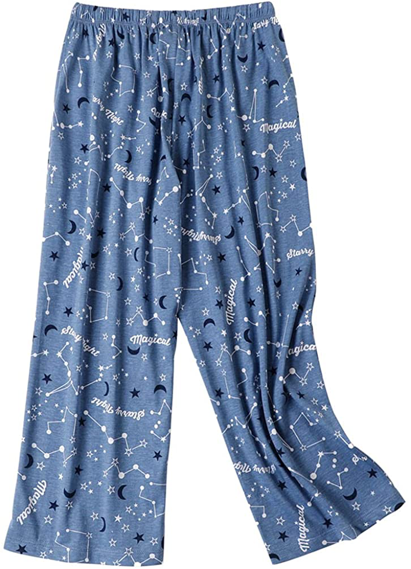 ENJOYNIGHT Women'S Capri Pajama Pants Lounge Causal Bottoms Print Sleep Pants Apparel & Accessories > Clothing > Sleepwear & Loungewear > Pajamas Kylie Max   