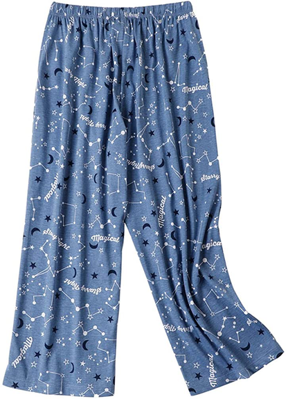 ENJOYNIGHT Women'S Capri Pajama Pants Lounge Causal Bottoms Print Sleep Pants Apparel & Accessories > Clothing > Sleepwear & Loungewear > Pajamas Kylie Max   