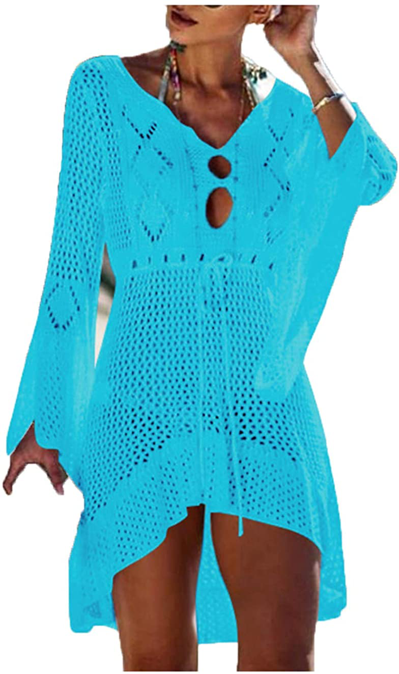Wander Agio Beach Tops Sexy Perspective Cover Dresses Bikini Cover-Ups Net Coverups Apparel & Accessories > Clothing > Swimwear Kylie Max   
