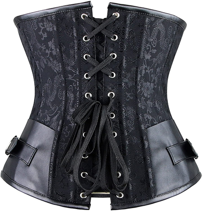 Blidece Women'S Fashion PU Leather Halter Shoulder Straps Underbust Corset Top Apparel & Accessories > Clothing > Underwear & Socks > Lingerie Blidece   