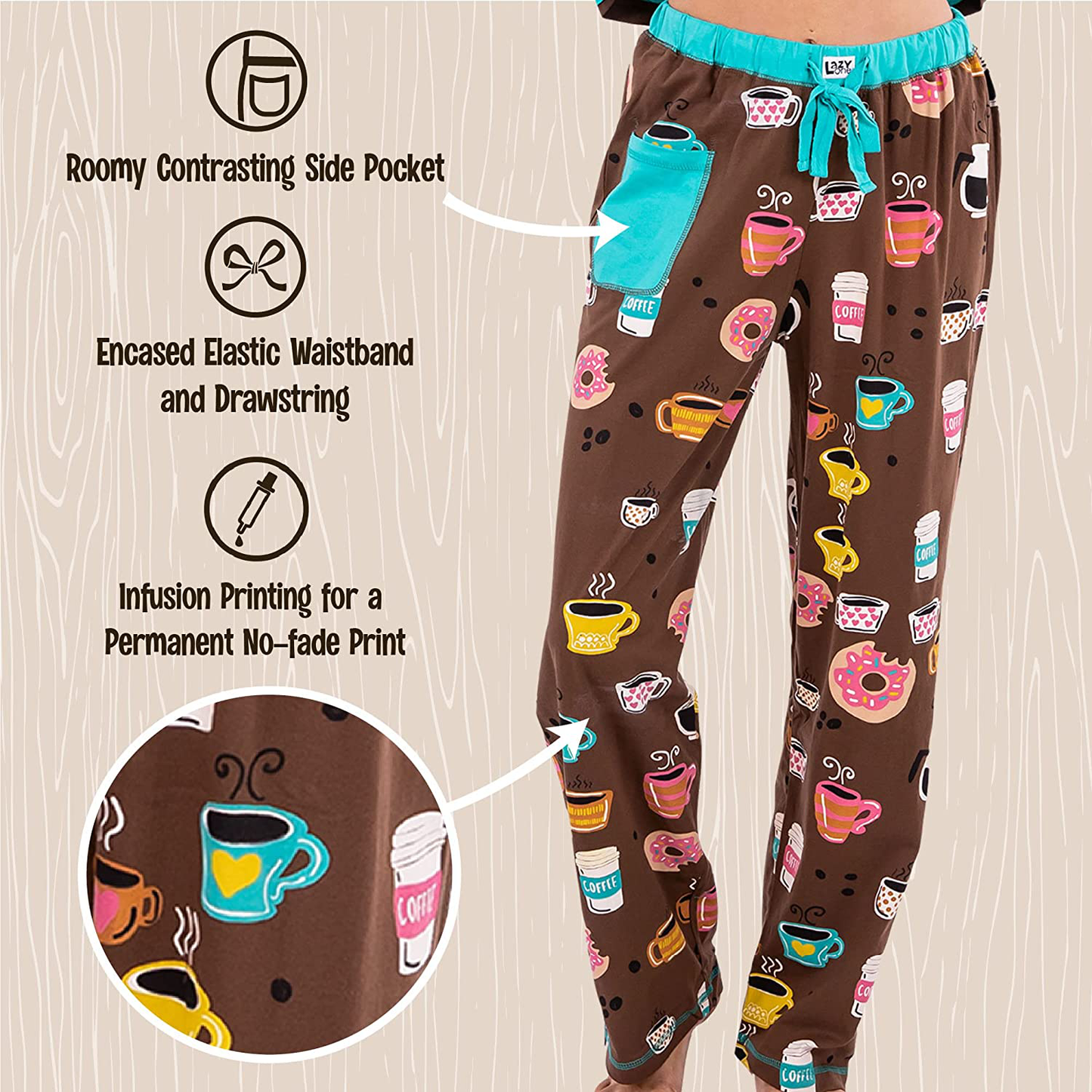 Lazy One Pajamas for Women, Cute Pajama Pants and Top Separates, Farm Designs Apparel & Accessories > Clothing > Sleepwear & Loungewear > Pajamas Kylie Max   