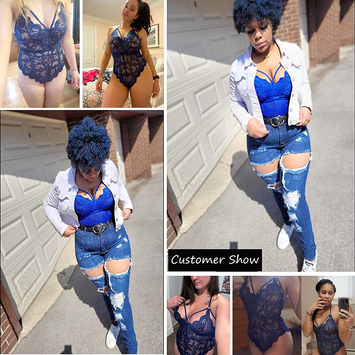 Avidlove Women Teddy Lingerie One Piece Babydoll Mini Bodysuit Apparel & Accessories > Clothing > Underwear & Socks > Lingerie Kylie Max   