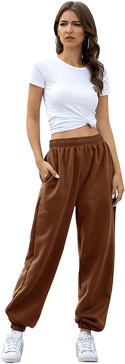 VINMEN Cinch Bottom Sweatpants for Women with Pockets Apparel & Accessories > Clothing > Activewear Kylie Max   