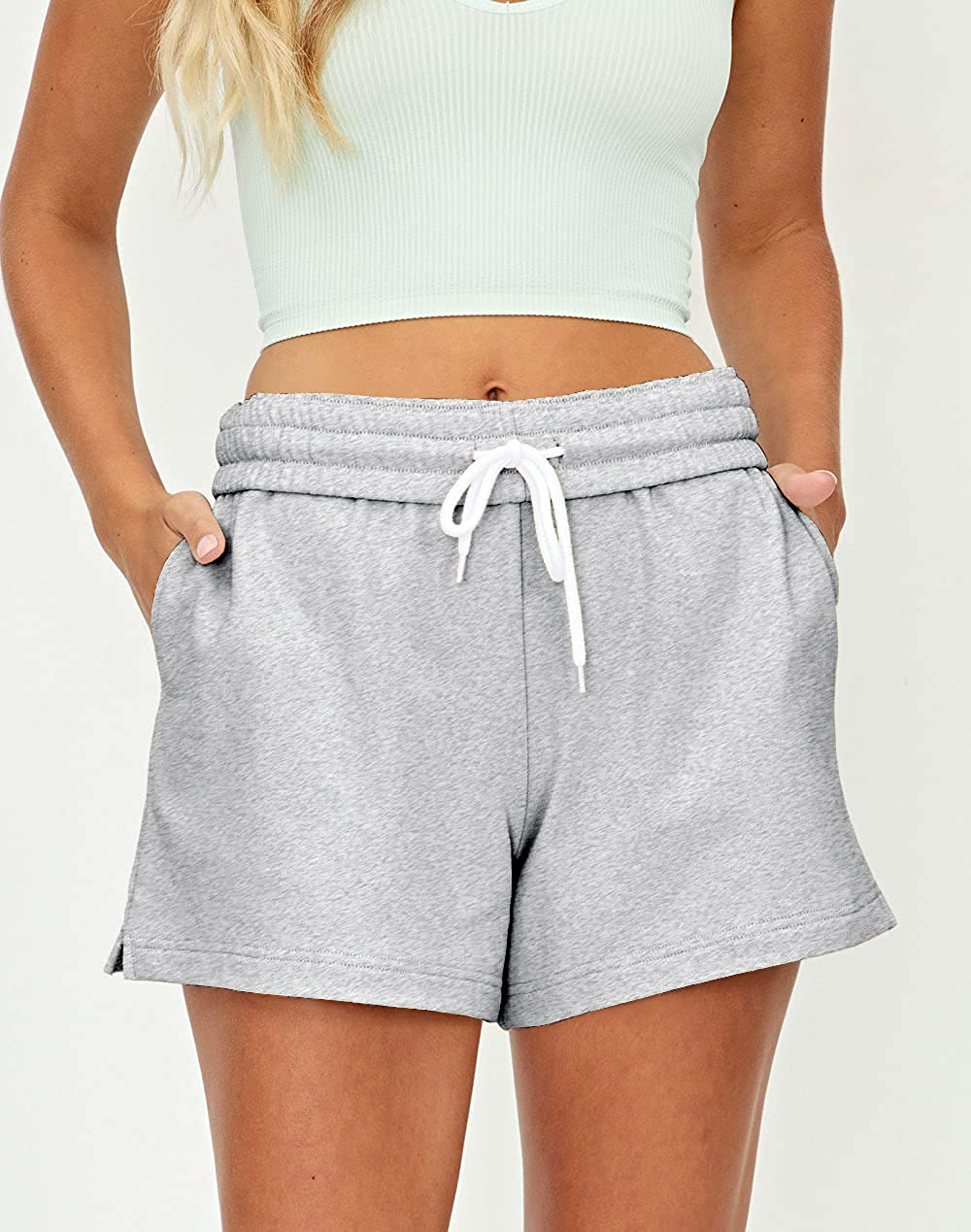 AUTOMET Womens Sweat Shorts Summer Casual High Waisted Athletic Shorts Comfy Lounge Running Shorts Gym Shorts with Pockets Apparel & Accessories > Clothing > Shorts Kylie Max   
