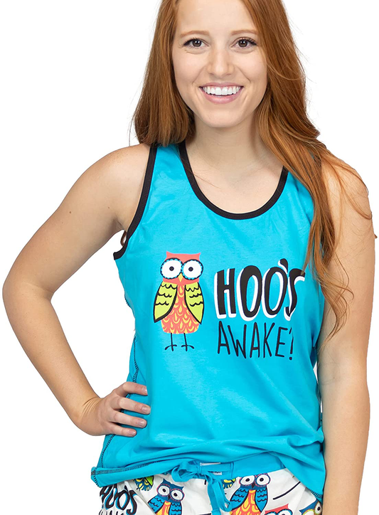 Lazy One Tank and Shorts Pajama Separates, Cute Summer Pajamas for Women, Mix-And-Match, Vintage Styling, Separates Apparel & Accessories > Clothing > Sleepwear & Loungewear > Pajamas Kylie Max   