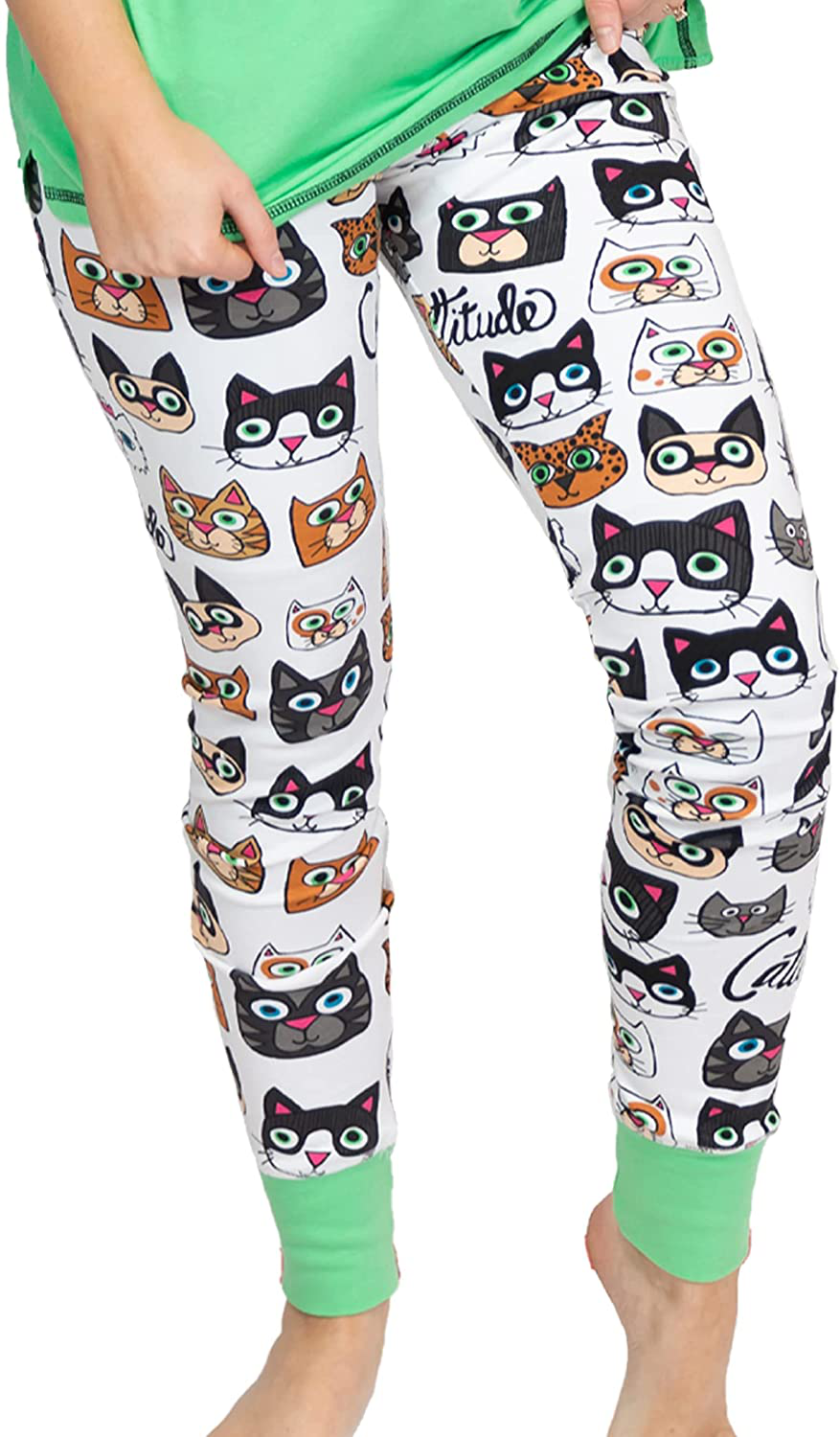 Lazy One Women'S Leggings and Tees, Pajama Separates, Cozy Loungewear for Women Apparel & Accessories > Clothing > Sleepwear & Loungewear > Pajamas Kylie Max   