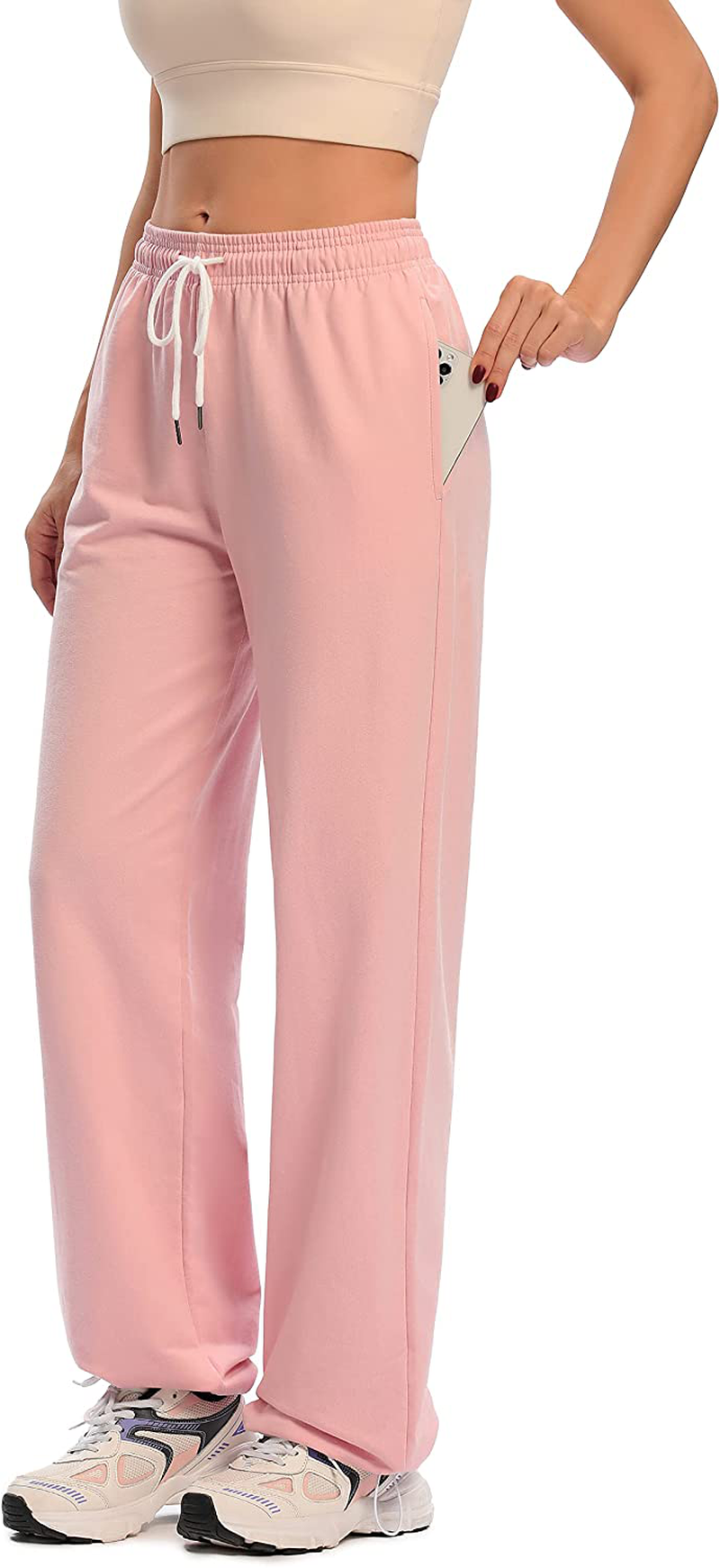 Cakcton Women'S Sweatpants with Pockets Joggers High Waisted Loose Workout Yoga Lounge Drawstring Active Casual Sports Pants Apparel & Accessories > Clothing > Activewear Kylie Max   