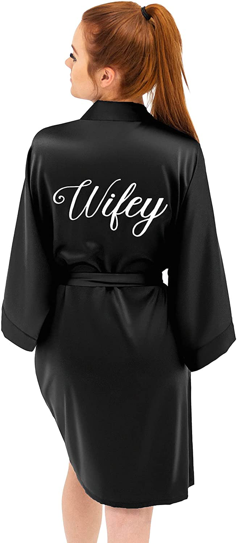 AW BRIDAL Matching Robes for Couples, 2Pcs Mr and Mrs Robes Satin Couple Robes Sleepwear Wedding Gifts for Women Men Apparel & Accessories > Clothing > Sleepwear & Loungewear > Robes Kylie Max   
