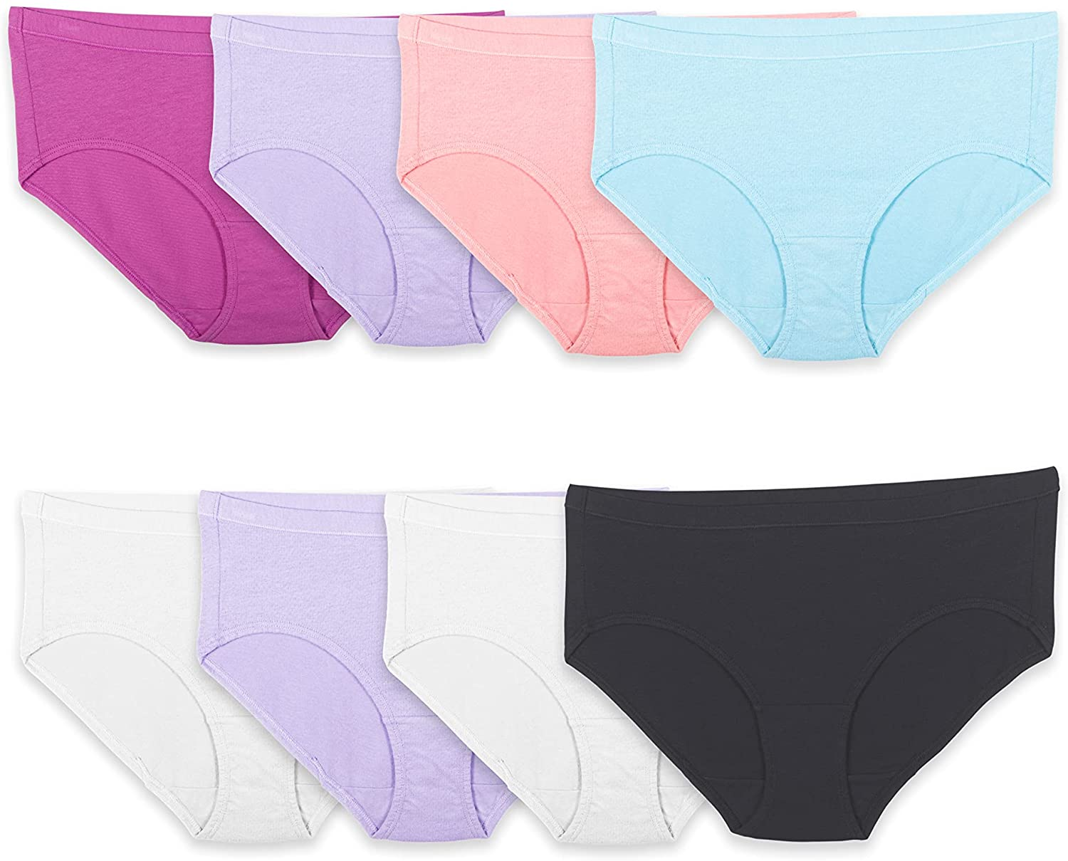 Fruit of the Loom Women'S Breathable Underwear (Regular & plus Size) Apparel & Accessories > Clothing > Underwear & Socks > Underwear Fruit of the Loom Hipster - Cotton Mesh - 8 Pack Assorted Colors Regular 9
