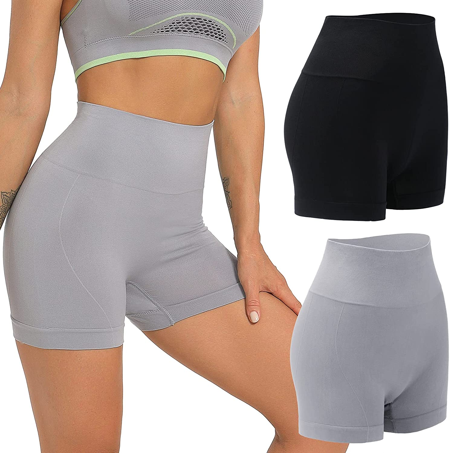 Talanes Women’S High Waisted Lace Underwear Sexy, Ladies Cheeky Lacy Panties Briefs , Soft Full Coverage Panty Multipack Apparel & Accessories > Clothing > Underwear & Socks > Underwear Talanes Black/Heather Grey X-Small-Small 
