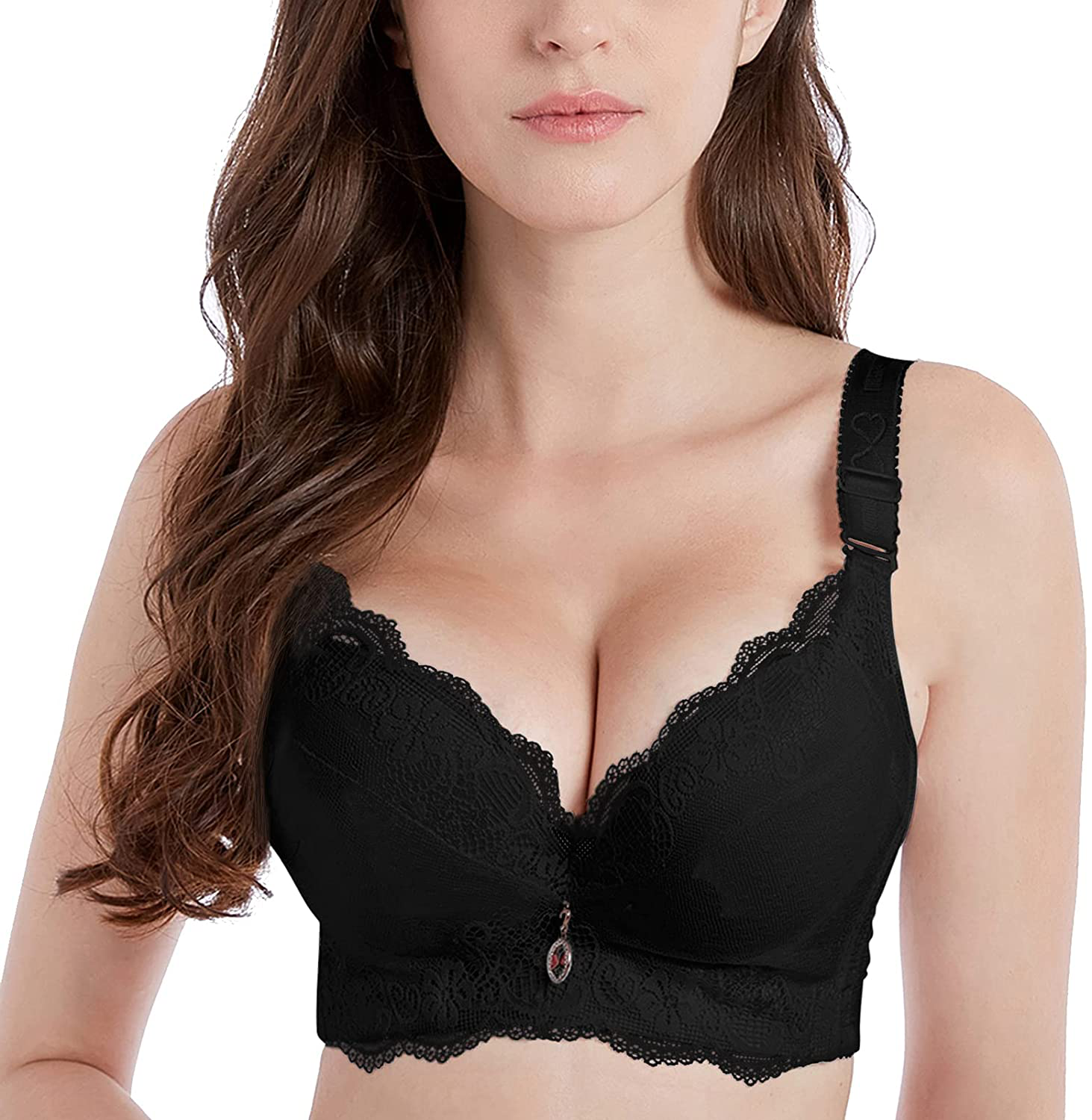 FallSweet Padded Push Up Lace Bras for 34A to 44C Underwire Apparel & Accessories > Clothing > Underwear & Socks > Bras FallSweet All Black 36A 