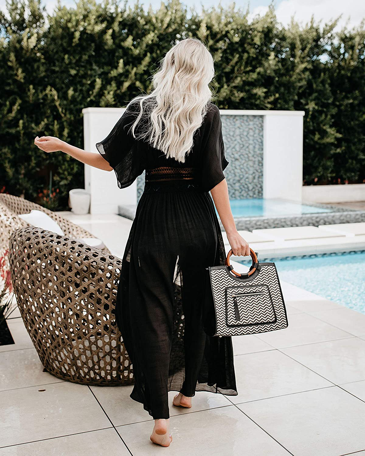 Wander Agio Womens Bikini Cover Ups Beach Coverup Swimsuits Sunscreen Long Top Apparel & Accessories > Clothing > Swimwear Kylie Max   