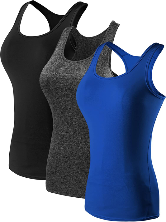Neleus Women'S 3 Pack Compression Base Layer Dry Fit Tank Top Apparel & Accessories > Clothing > Activewear Kylie Max   