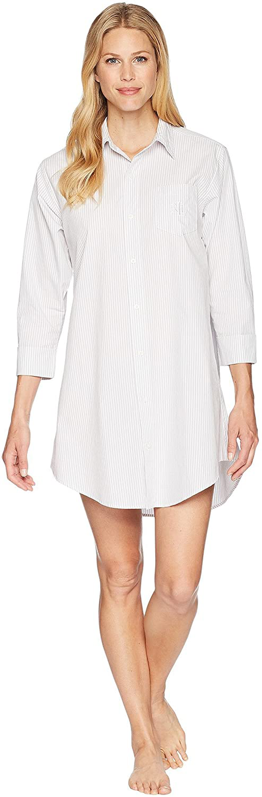LAUREN RALPH LAUREN Women'S Essentials Striped His Shirt Apparel & Accessories > Clothing > Sleepwear & Loungewear > Nightgowns Kylie Max   