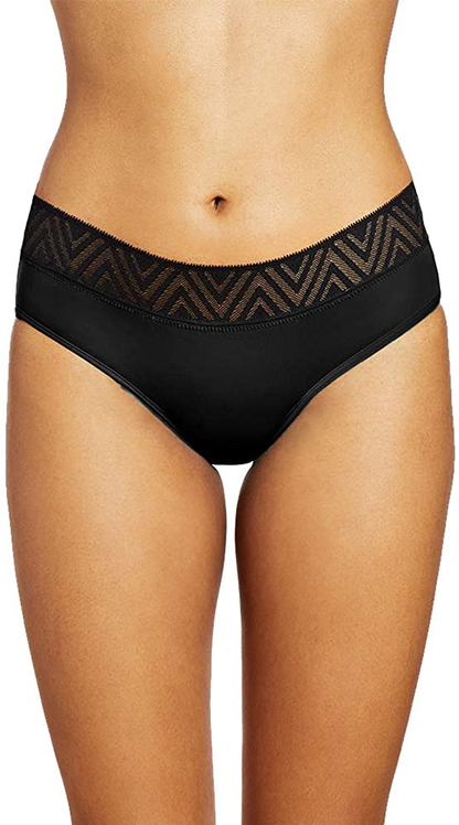 Thinx Hiphugger Menstrual Underwear| Period Underwear for Women| Period Panties Apparel & Accessories > Clothing > Underwear & Socks > Underwear THINX Black Small 
