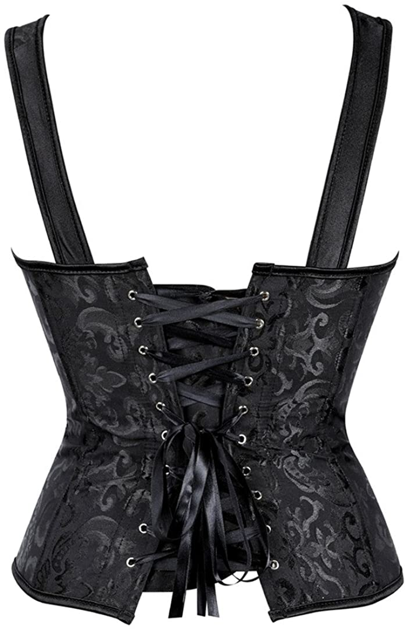 Women Sexy Strap Lace up Corsets and Bustiers Top Overbust Shaper Apparel & Accessories > Clothing > Underwear & Socks > Lingerie Zhitunemi   