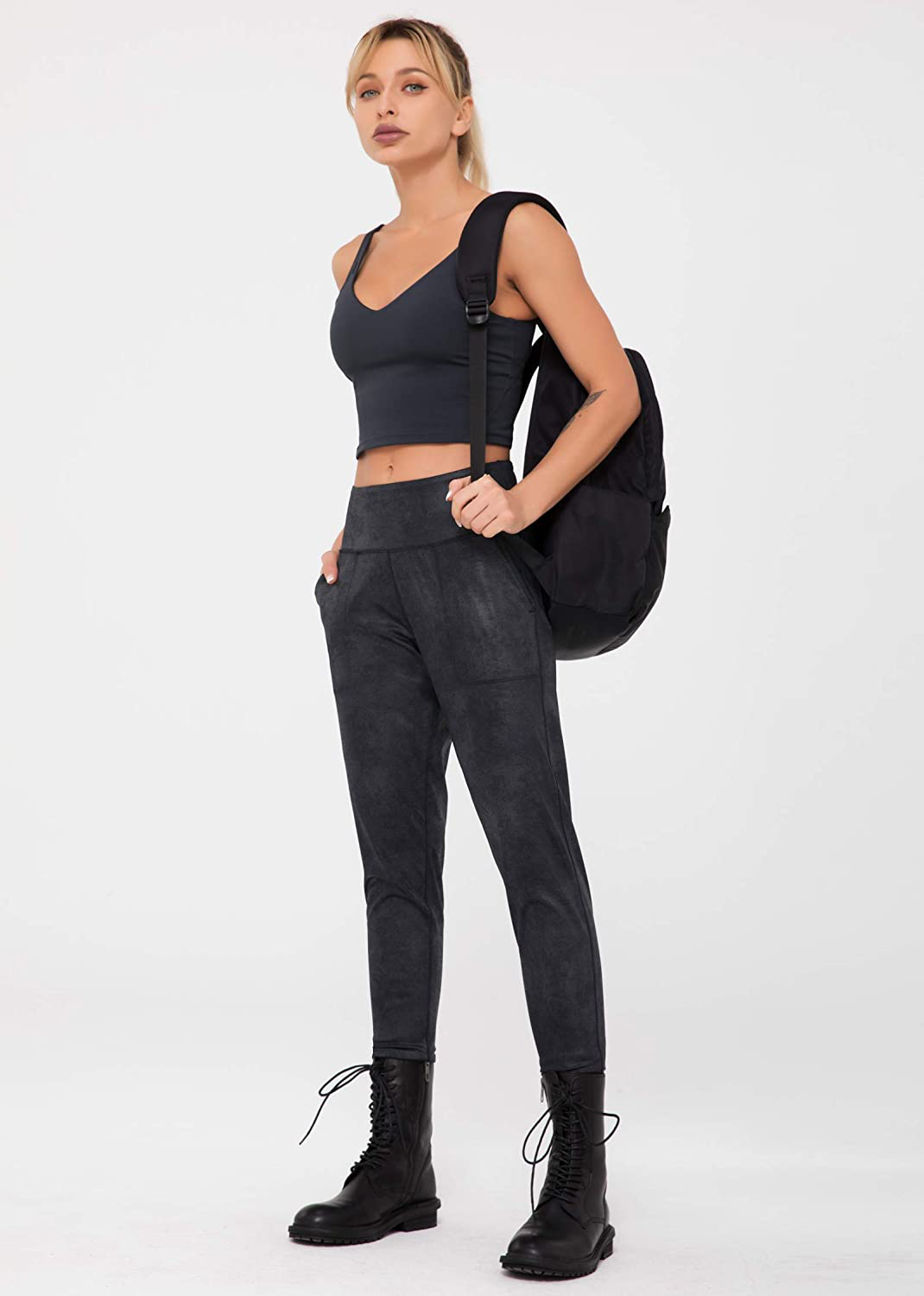 Dragon Fit Joggers for Women with Pockets,High Waist Workout Yoga Tapered Sweatpants Women'S Lounge Pants Apparel & Accessories > Clothing > Activewear Kylie Max   