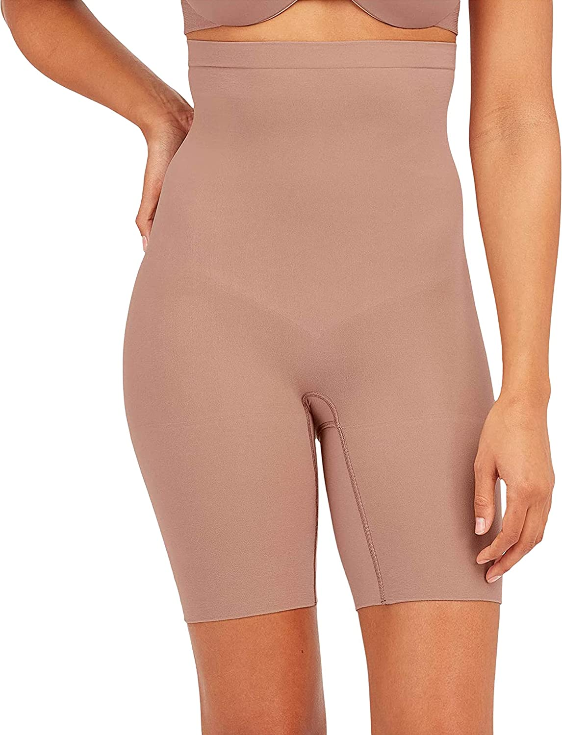 SPANX Shapewear for Women Tummy Control High-Waisted Power Short (Regular and plus Size) Apparel & Accessories > Clothing > Underwear & Socks > Shapewear SPANX Cafe Au Lait 1X Plus 