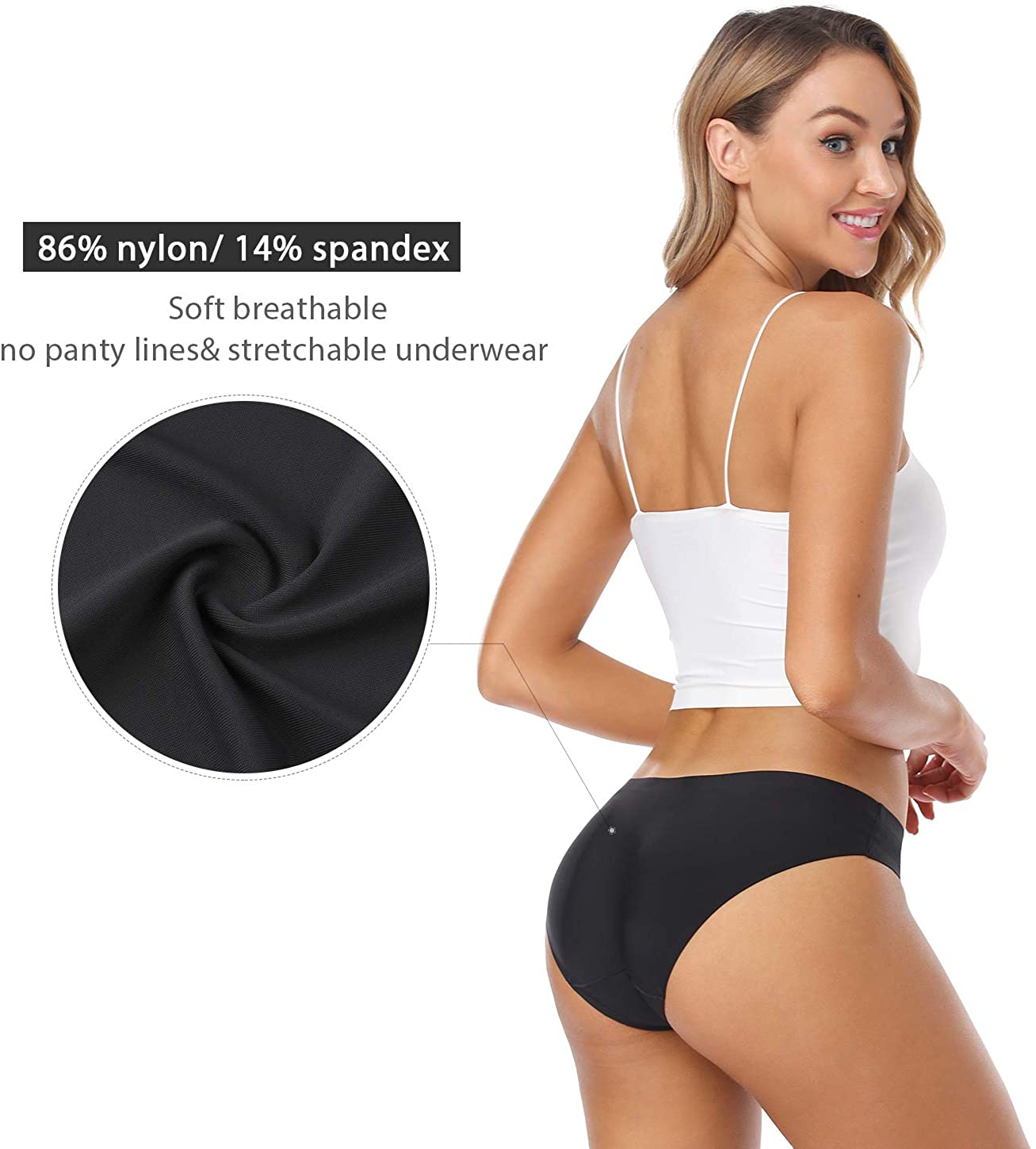 Wealurre Seamless Underwear Invisible Bikini No Show Nylon Spandex Women Panties Apparel & Accessories > Clothing > Underwear & Socks > Underwear Wealurre   