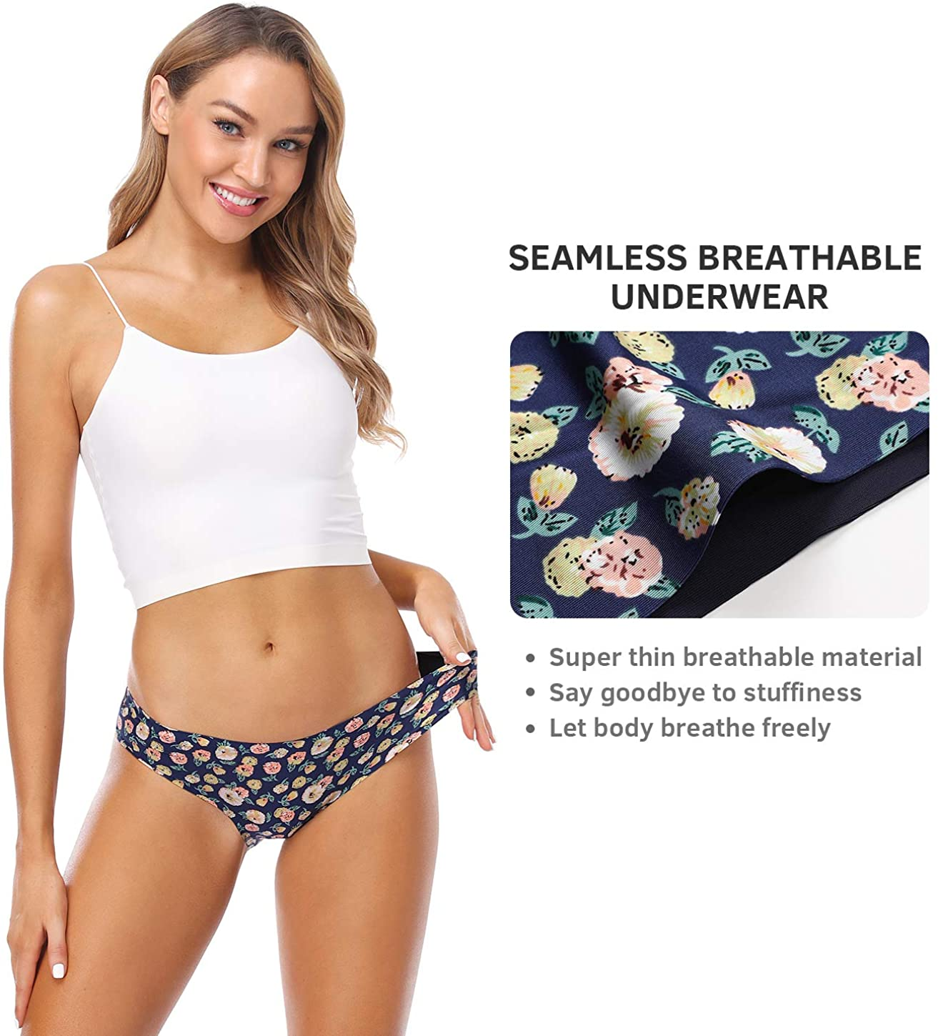Wealurre Seamless Underwear Invisible Bikini No Show Nylon Spandex Women Panties Apparel & Accessories > Clothing > Underwear & Socks > Underwear Wealurre   