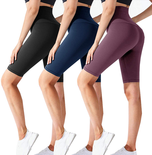 CTHH 3 Pack Biker Shorts for Women-High Waisted Workout Running Athletic Shorts for Women Yoga Gym Womens Shorts Apparel & Accessories > Clothing > Shorts Kylie Max   