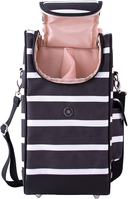 One Savvy Girl Wine Tote Bag with Stainless Steel Stemless Wine Glasses - 2 Bottle Wine Carrier Purse - Perfect for Travel, Events, Beach, Pool, Picnic & More Arts & Entertainment > Party & Celebration > Gift Giving One Savvy Girl   