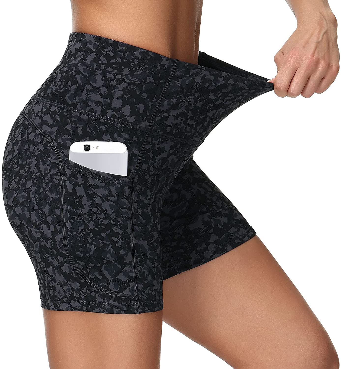 Dragon Fit High Waist Yoga Shorts for Women with 2 Side Pockets Tummy Control Running Home Workout Shorts Apparel & Accessories > Clothing > Shorts Kylie Max   