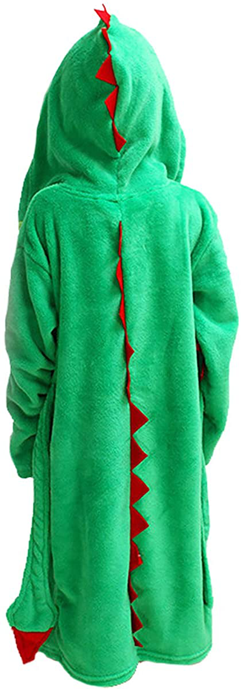 Kids Robes Boys Dinosaur Flannel Hooded Bathrobe Soft Animal Sleepwear Robe Costume Apparel & Accessories > Clothing > Sleepwear & Loungewear > Robes Kylie Max   