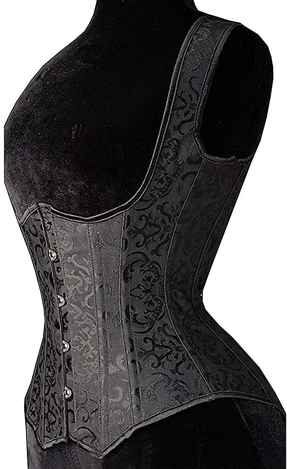 SHAPERX Women'S Steel Boned Steampunk Tesla Underbust Corset Vest Waist Training Corsets Vest Apparel & Accessories > Clothing > Underwear & Socks > Lingerie SHAPERX   