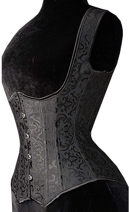 SHAPERX Women'S Steel Boned Steampunk Tesla Underbust Corset Vest Waist Training Corsets Vest Apparel & Accessories > Clothing > Underwear & Socks > Lingerie SHAPERX   