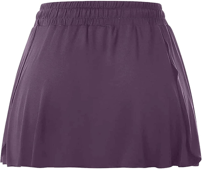 Burband Womens High Waisted Flowy Tennis Skirts Gym Yoga Pants Stretchy Pleated Golf Biker Shorts Summer Cute Lounge Skirts Apparel & Accessories > Clothing > Underwear & Socks > Shapewear Burband   