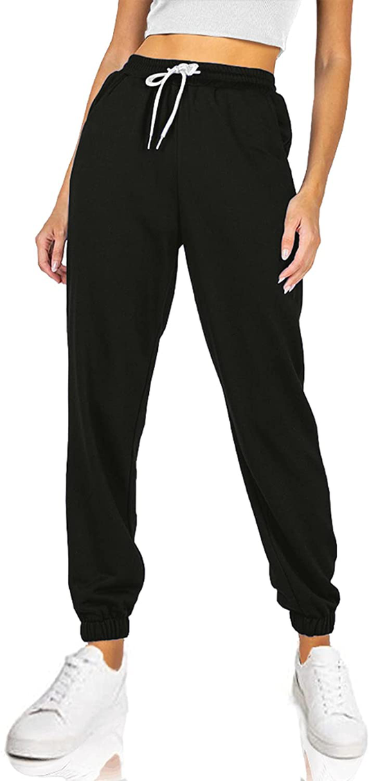 AUTOMET Women'S Cinch Bottom Sweatpants High Waisted Athletic Joggers Lounge Pants with Pockets Apparel & Accessories > Clothing > Activewear Kylie Max   