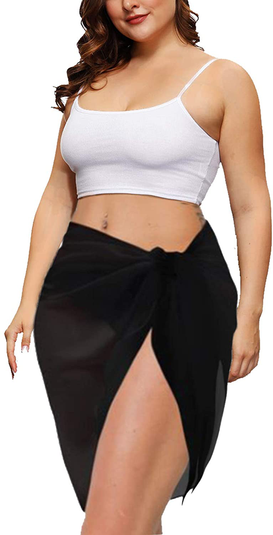 Hanna Nikole plus Size Sarong Swimsuit Cover Ups Bikini Beach Cover-Ups Wrap Skirt Apparel & Accessories > Clothing > Swimwear Kylie Max   